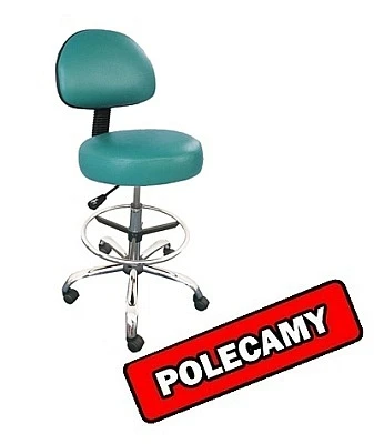 Taboret MEDOTTI OPTIMAL COMFORT LUX turkusowy z podnóżkiem