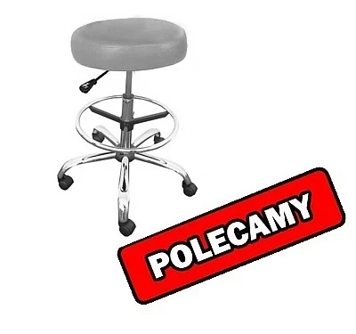 Taboret MEDOTTI OPTIMAL LUX szary z podnóżkiem